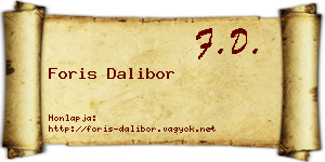 Foris Dalibor névjegykártya